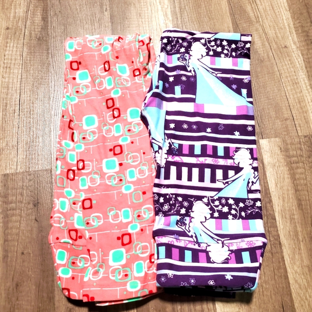Disney frozen ,Lularoe 2 pair, 1 disney Elsa tween girls 10-14